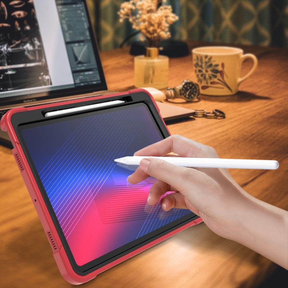 Kick tartós hibrid tok iPad Pro 13 (2024) - Fekete/piros