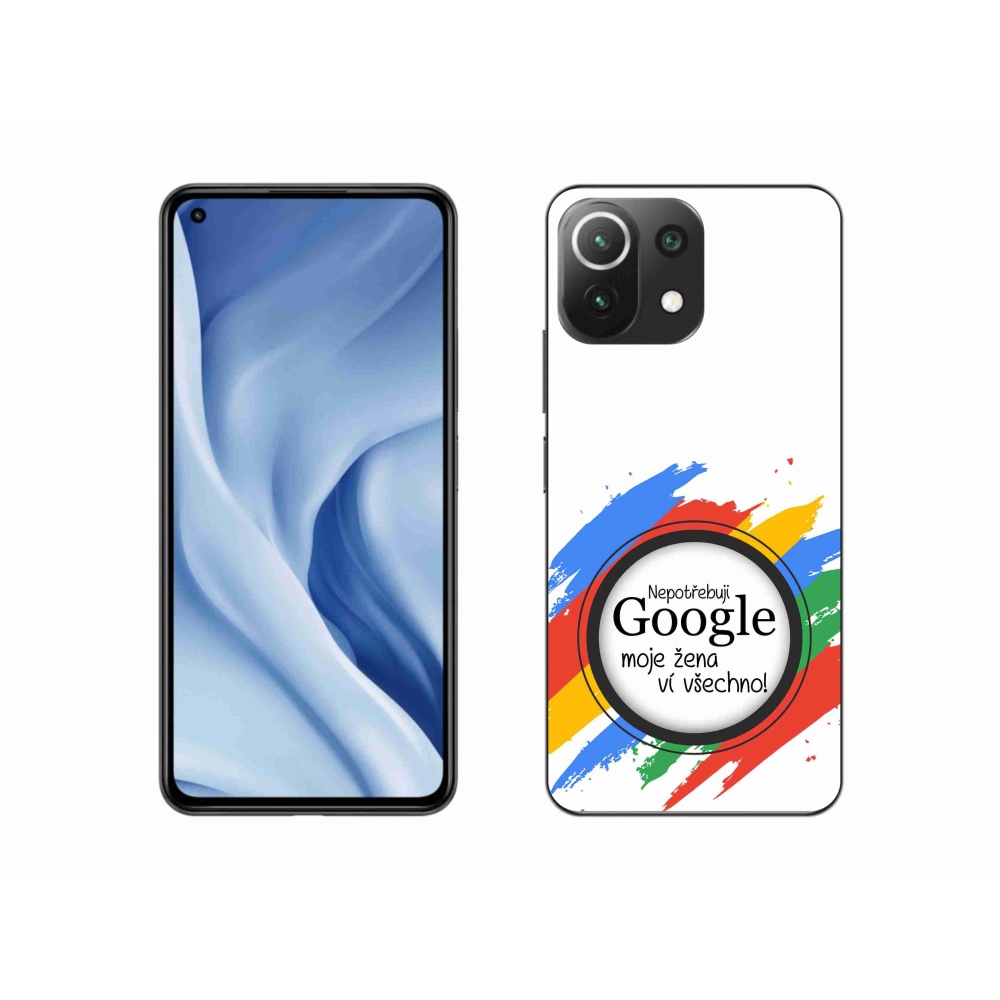 Gél borító mmCase a Xiaomi Mi 11 Lite 4G/5G - a nő mindent tud fehér háttérrel