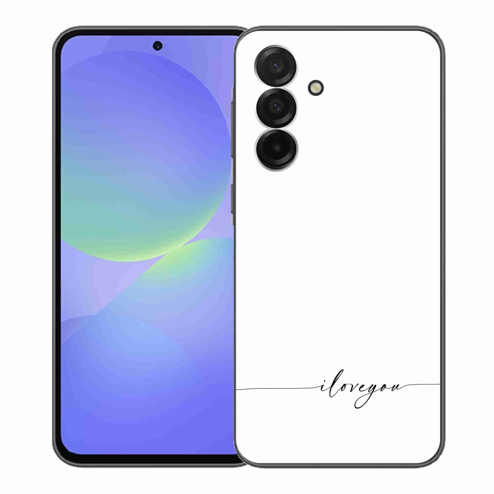 Gél borítás mmCase Samsung Galaxy A36 5G - I love you fehér háttérrel
