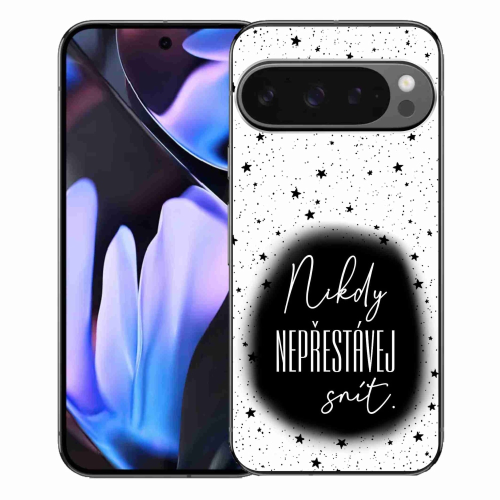 Gél borítás mmCase a Google Pixel 9 Pro XL-hez - Idézet 1 fekete és fehér háttérrel