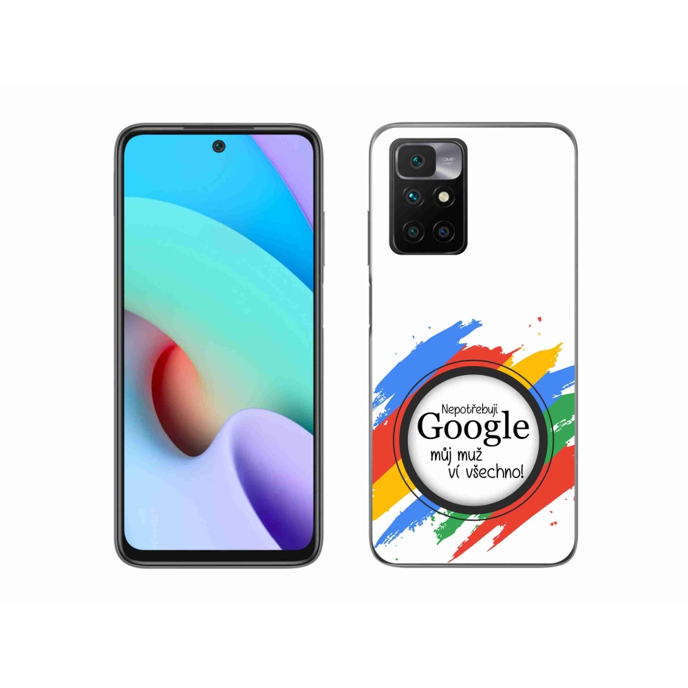 Gél borító mmCase a Xiaomi Redmi 10/Redmi 10 (2022) - az ember mindent tud fehér háttérrel
