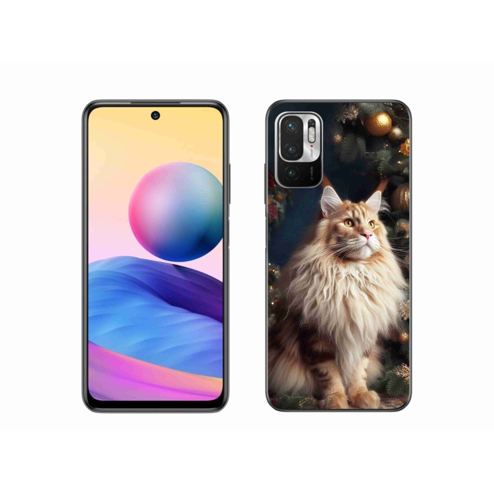 Gél borítás mmCase a Xiaomi Poco M3 Pro/5G számára - macska a fánál