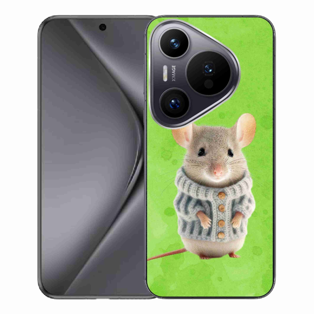 Gél borítás mmCase a Huawei Pura 70 Pro készülékhez - egér pulóverben