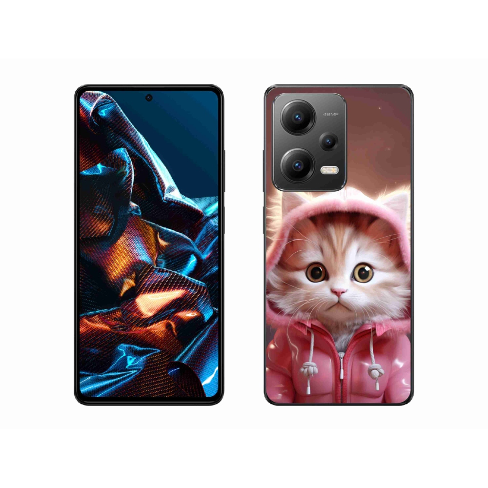 Gél borító mmCase a Xiaomi Redmi Note 12 Pro 5G számára - aranyos cica 3