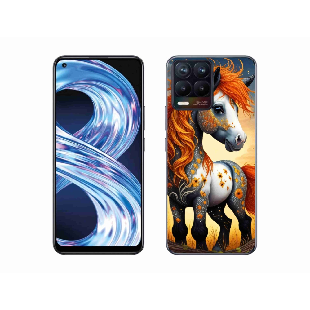 Gél borítás mmCase a Realme 8 4G-hez - színes póni