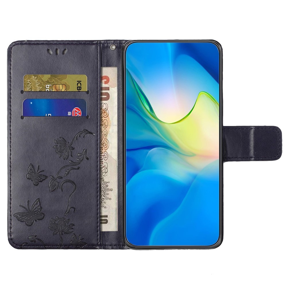 Virágos könyv tok Samsung Galaxy A07 4G - sötét lila