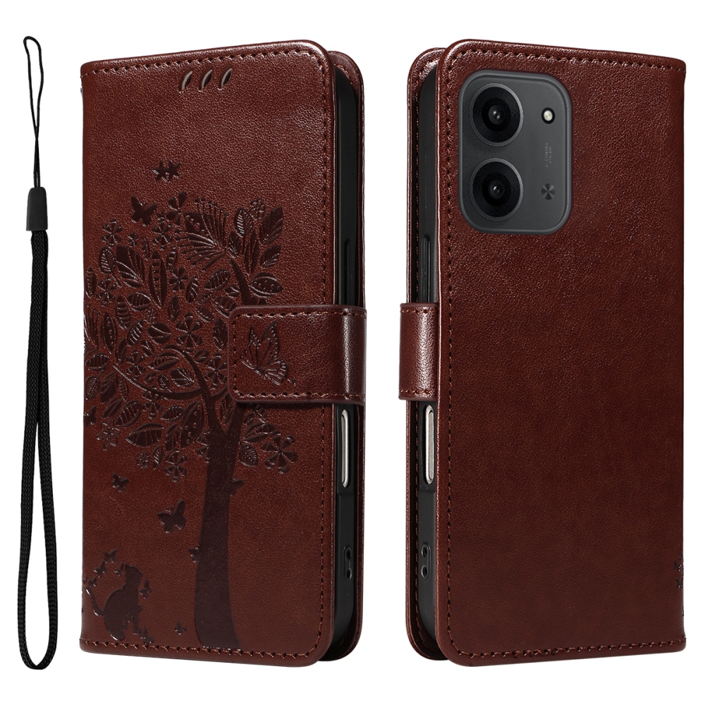 Fák könyve tok Xiaomi Redmi 15C 4G/5G (173mm) - barna