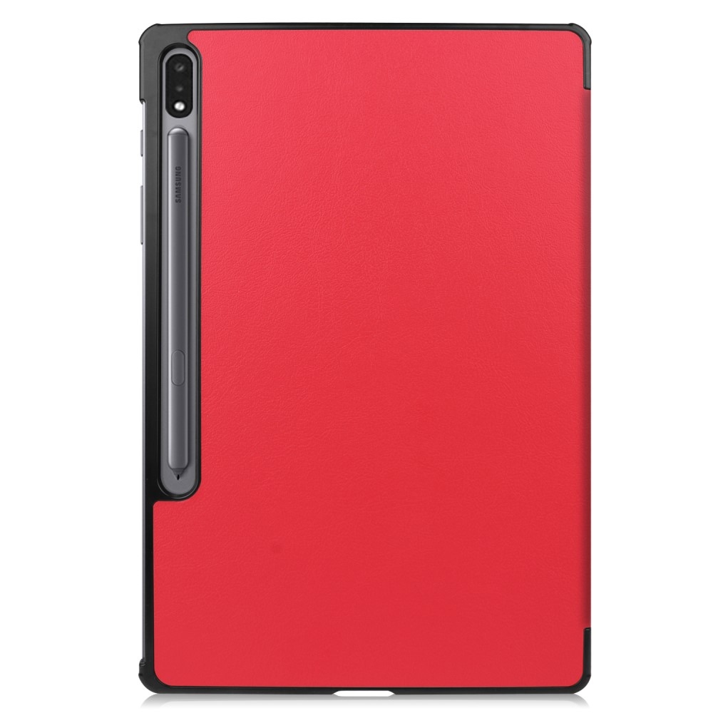 Intelligens záró tok Samsung Galaxy Tab S9+/Tab S10+ készülékhez - piros színű