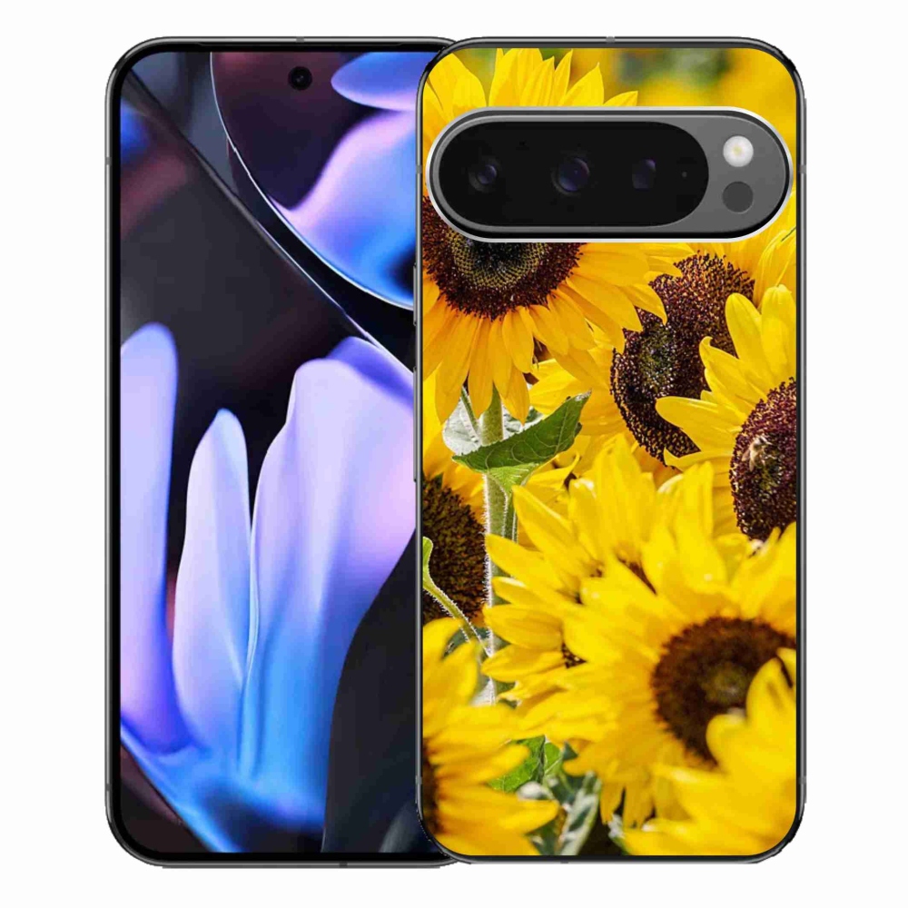 Zselés borítás mmCase a Google Pixel 9 Pro XL számára - Napraforgó
