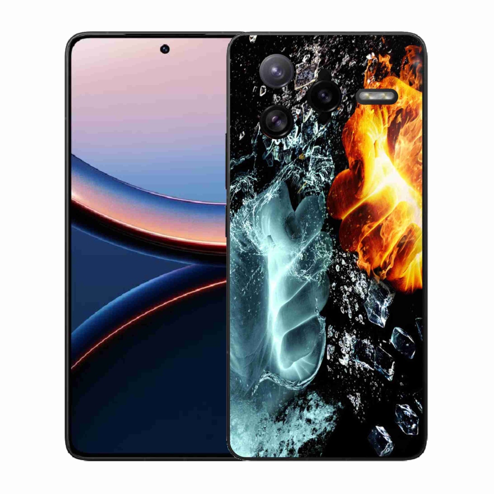 Gél borítás mmCase a Xiaomi Poco F7 Ultra számára - víz és tűz