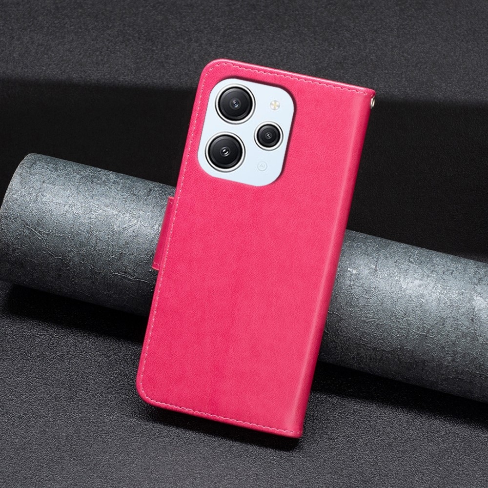 Pillangó könyv tok Xiaomi Redmi 12 4G/5G - rózsaszínű