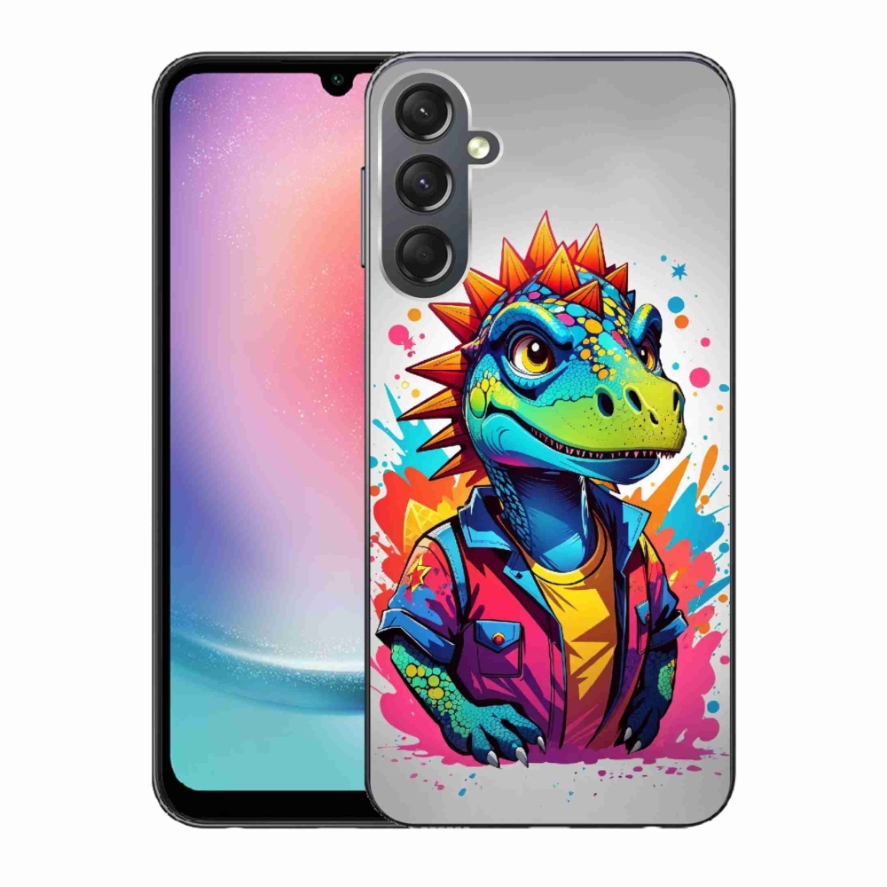 Zselés borítás mmCase Samsung Galaxy A24 készülékhez - színes dinoszaurusz