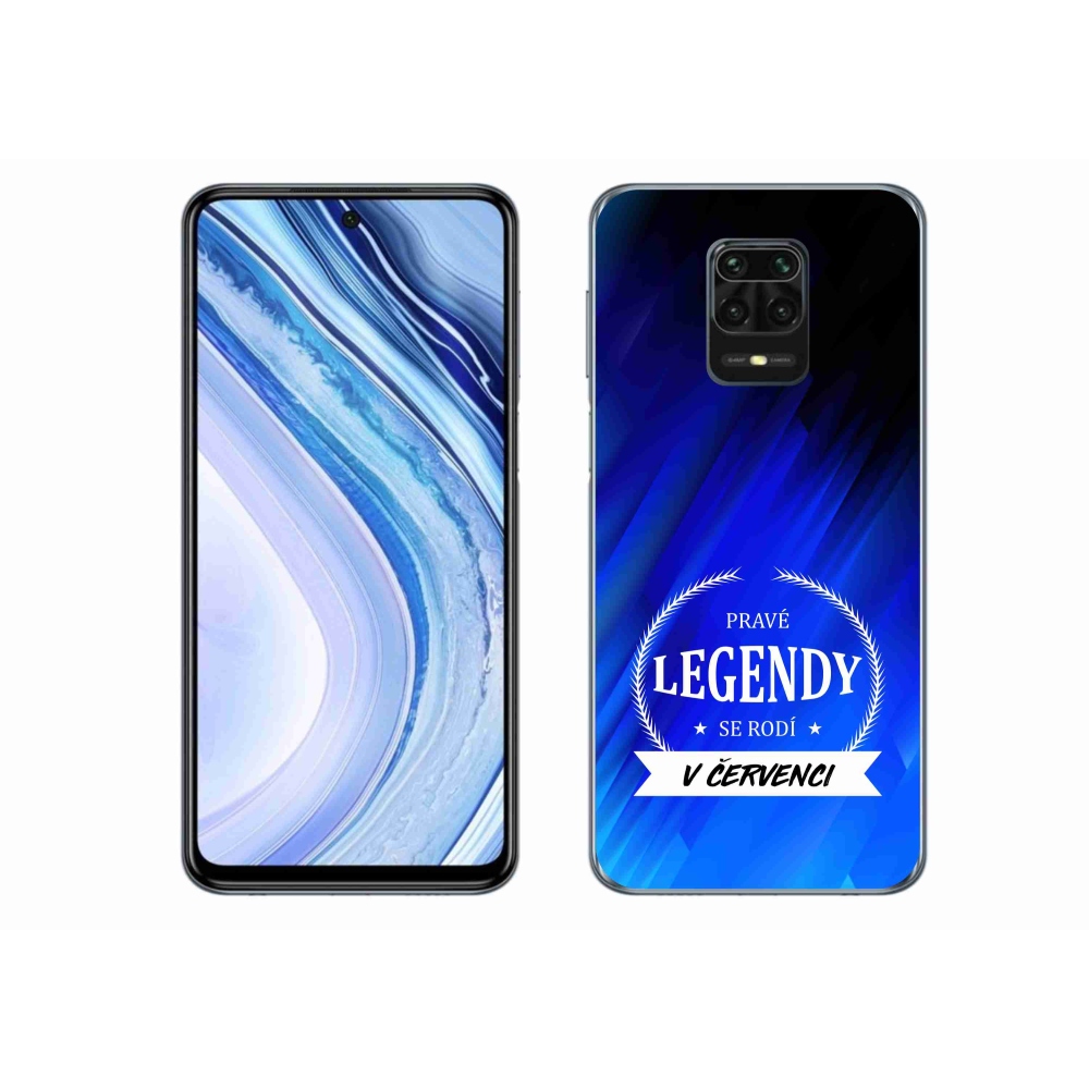 Gél borítás mmCase a Xiaomi Redmi Note 9 Pro - Legends in July kék háttérrel