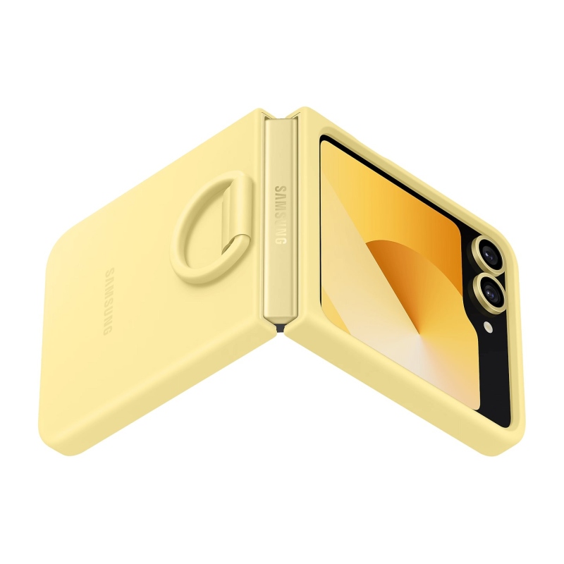 EF-PF741TYE Samsung szilikon borító gyűrűvel a Galaxy Z Flip 6 készülékhez Sárga