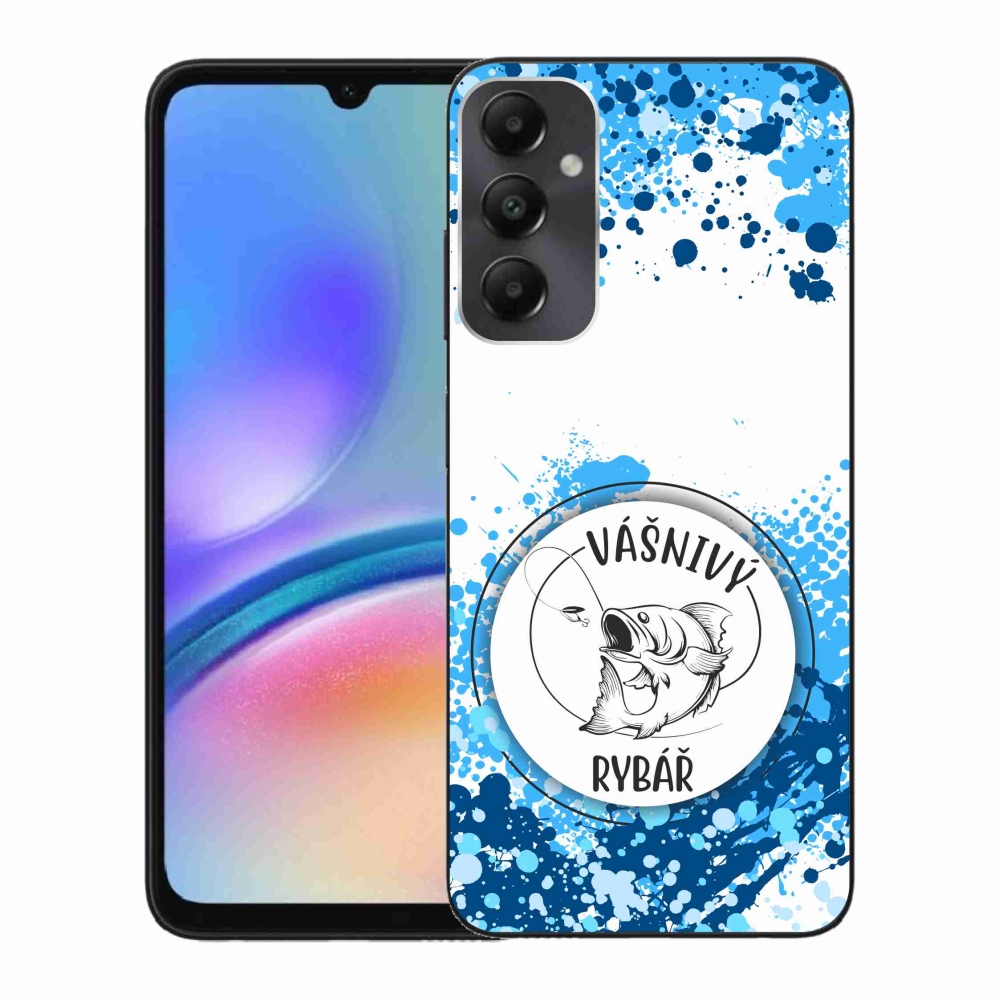 Gél borító mmCase Samsung Galaxy A05s készülékhez - szenvedélyes halász fehér háttérrel