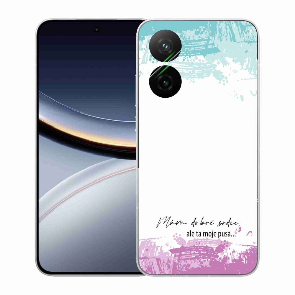 Gél borító mmCase a Xiaomi Poco F7 5G-hez - vicces szöveg 3 fehér háttérrel