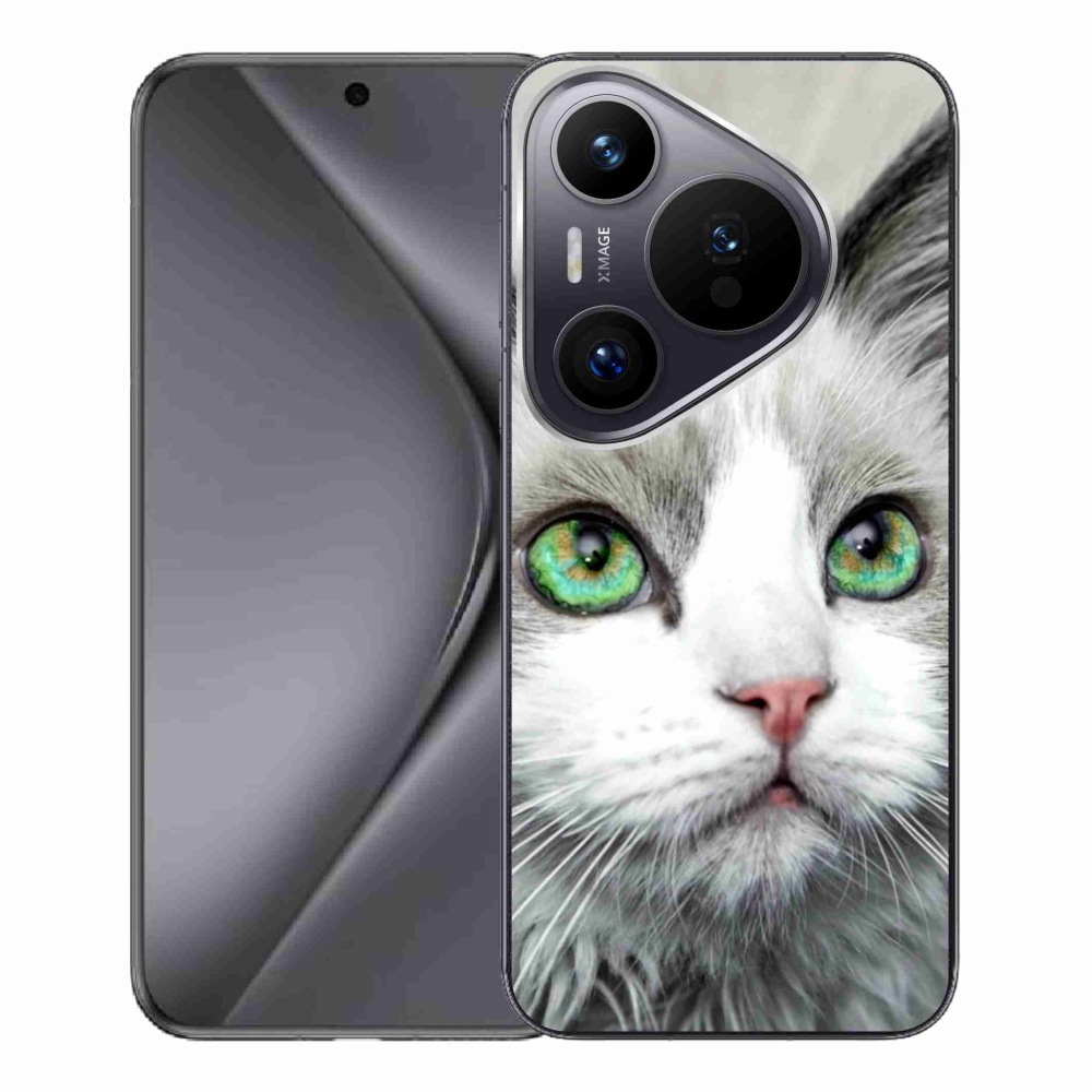 Zselés borítás mmCase a Huawei Pura 70 Pro számára - macskaszemmel nézet