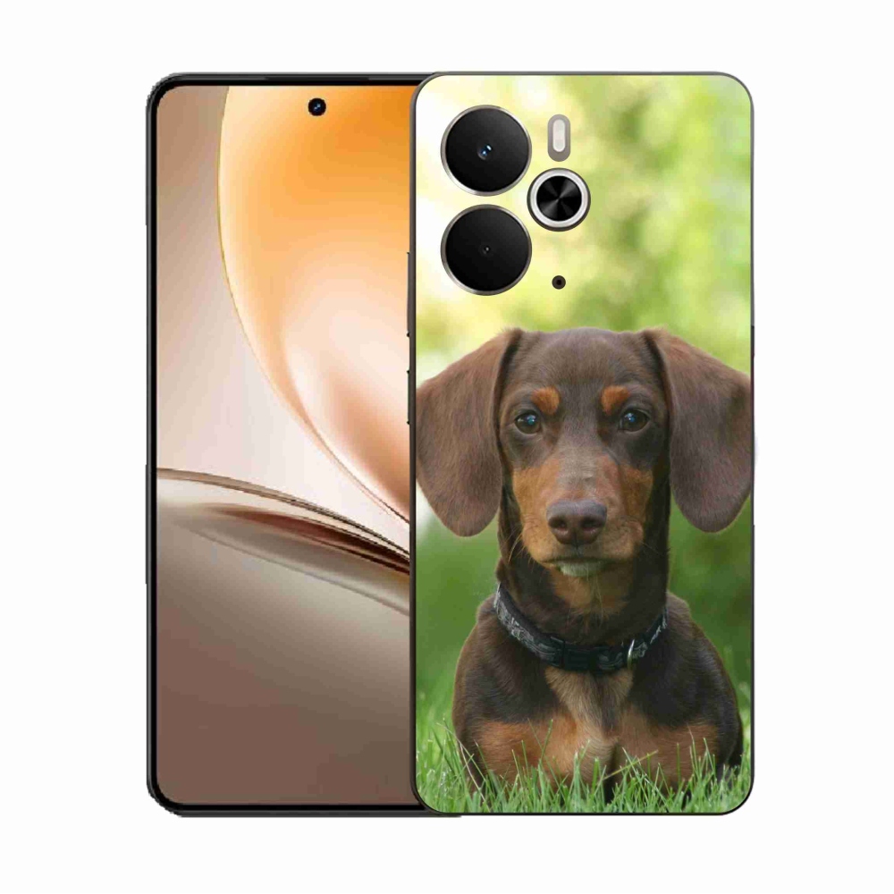 Zselés borítás mmCase a Realme 14 5G készülékhez - barna tacskó
