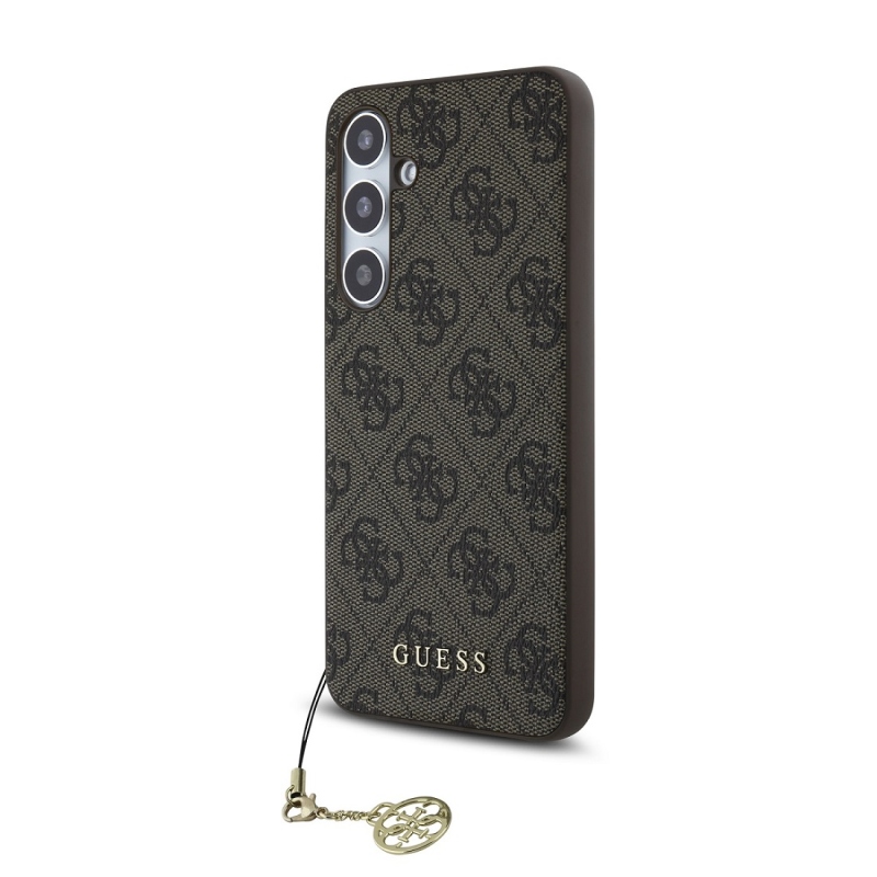 Guess 4G Charm hátlap Samsung Galaxy S24 FE barna borító Samsung Galaxy S24 FE barna