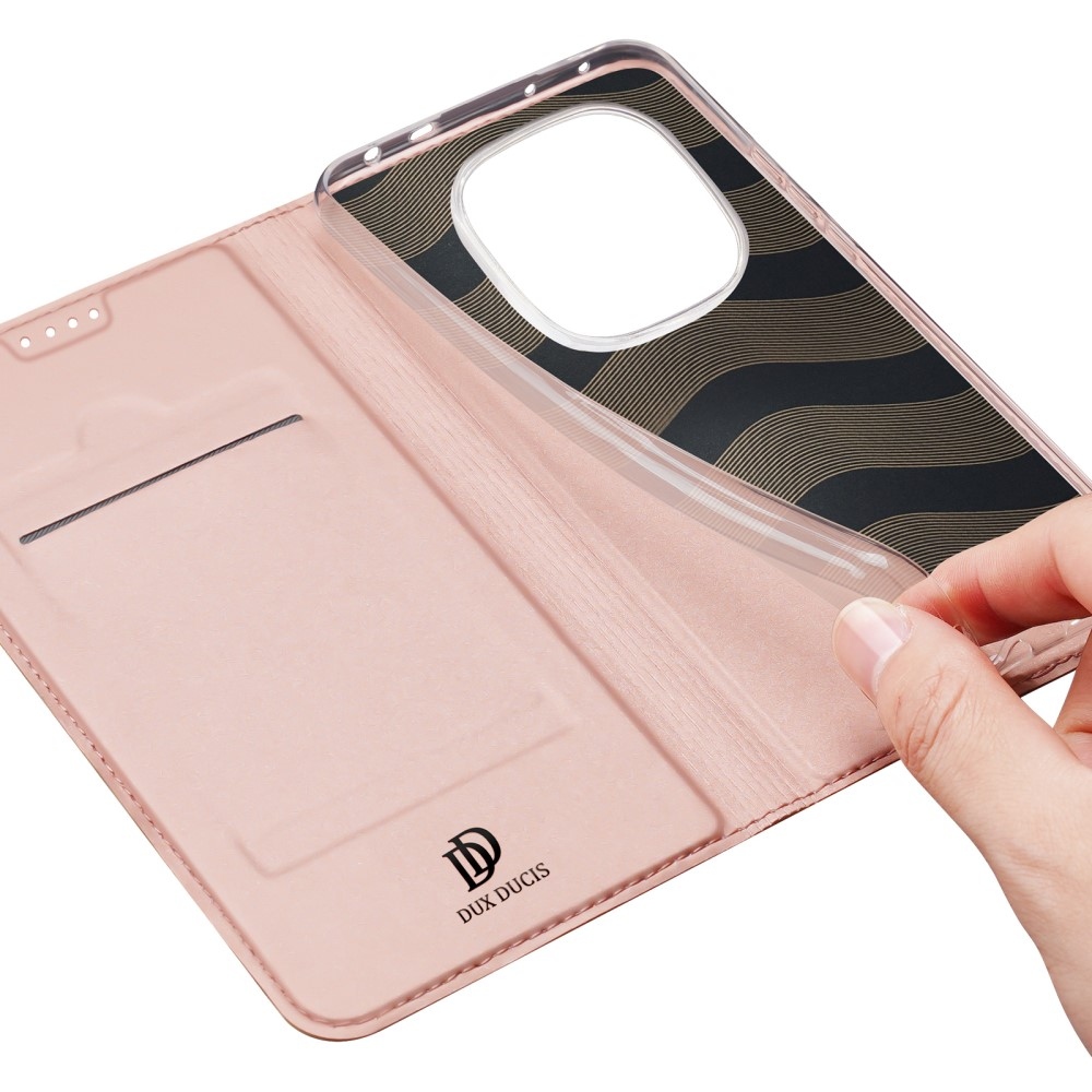 DUX könyv tok Xiaomi Redmi Note 14 Pro-hoz - rózsaarany színben