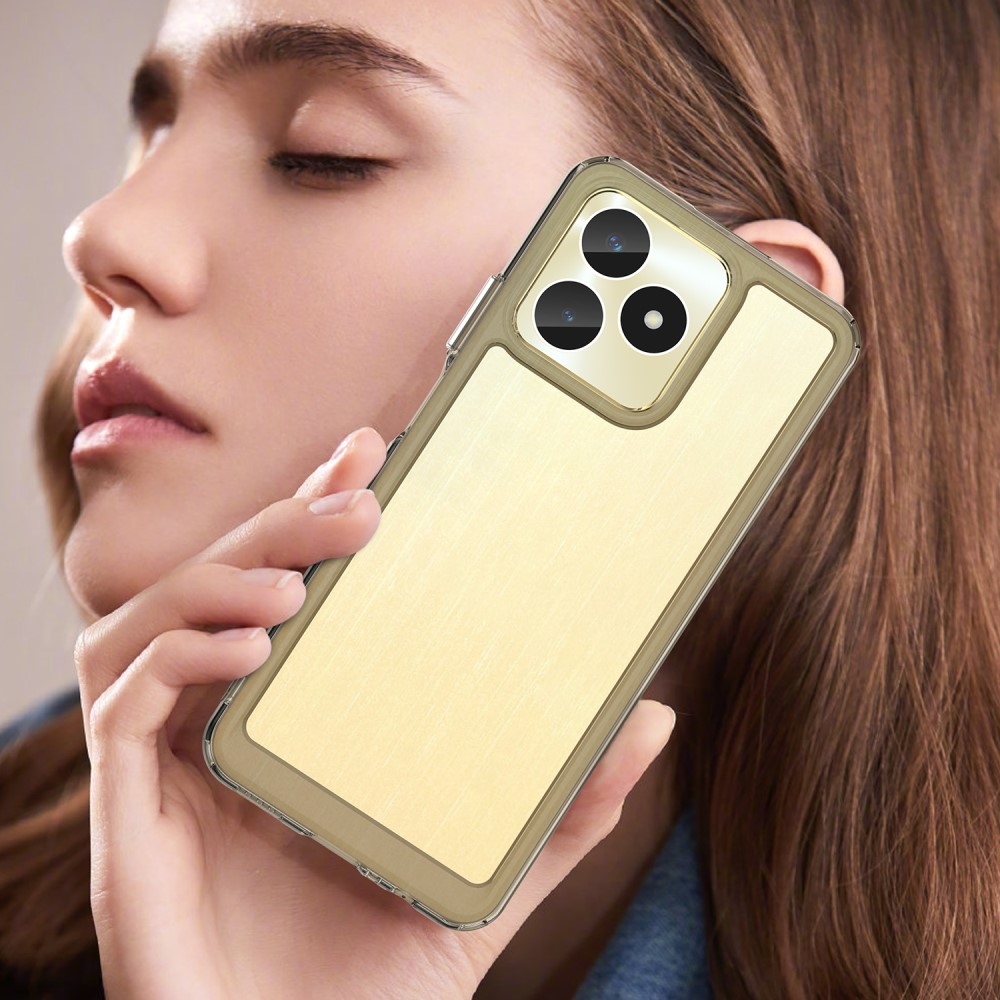 Gél tok fix hátlappal a Realme C51/C53 készülékhez - szürke