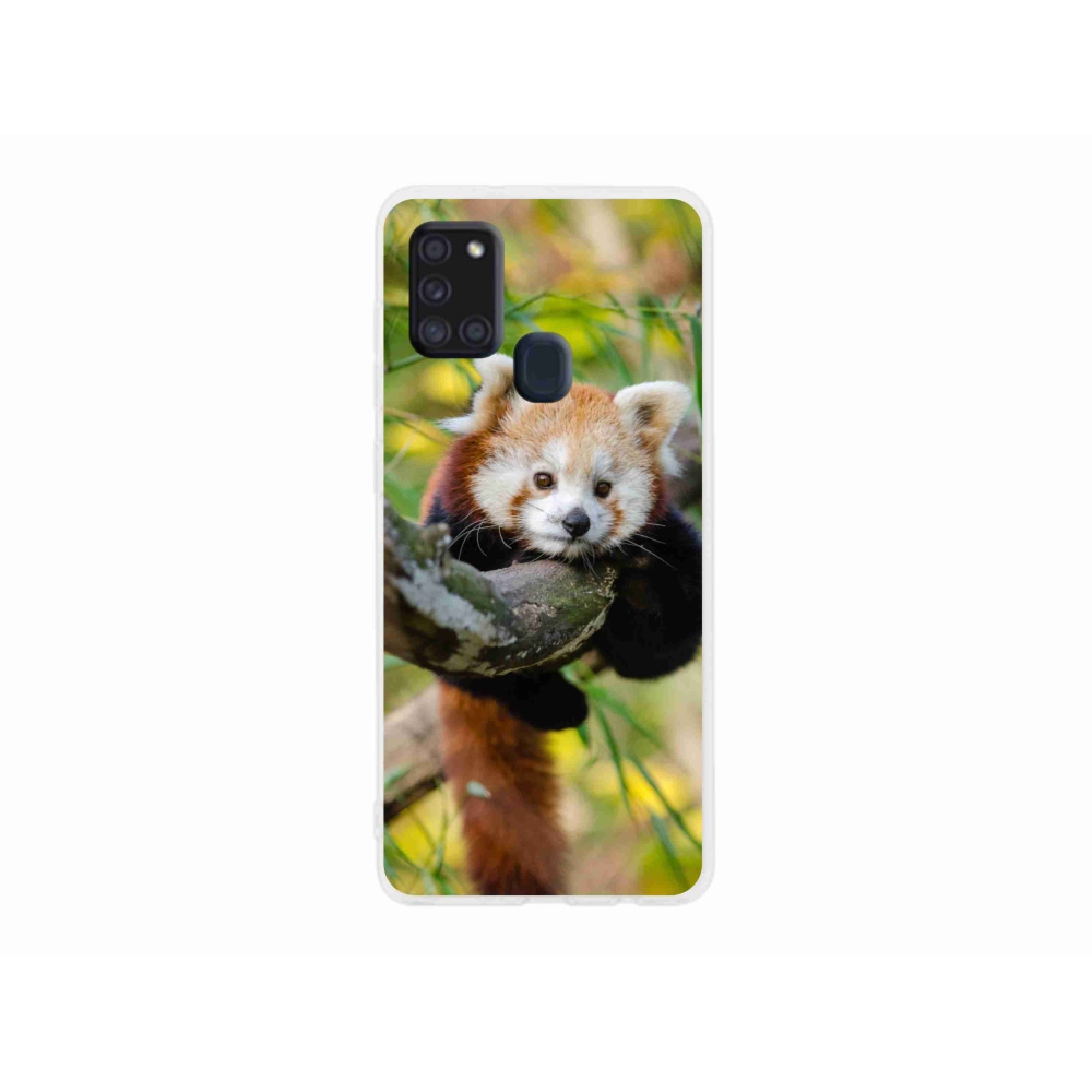 Zselés borítás mmCase Samsung Galaxy A21s készülékhez - pandavörös