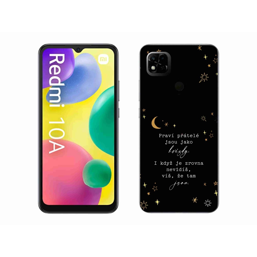 Gél borító mmCase a Xiaomi Redmi 10A - idézem 6 fekete háttérrel