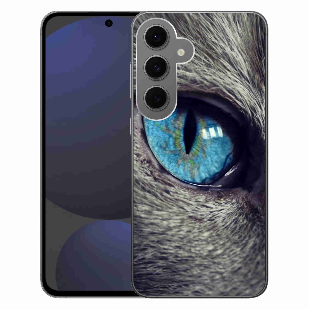 Zselés borítás mmCase Samsung Galaxy S24 FE készülékhez - kék macskaszem