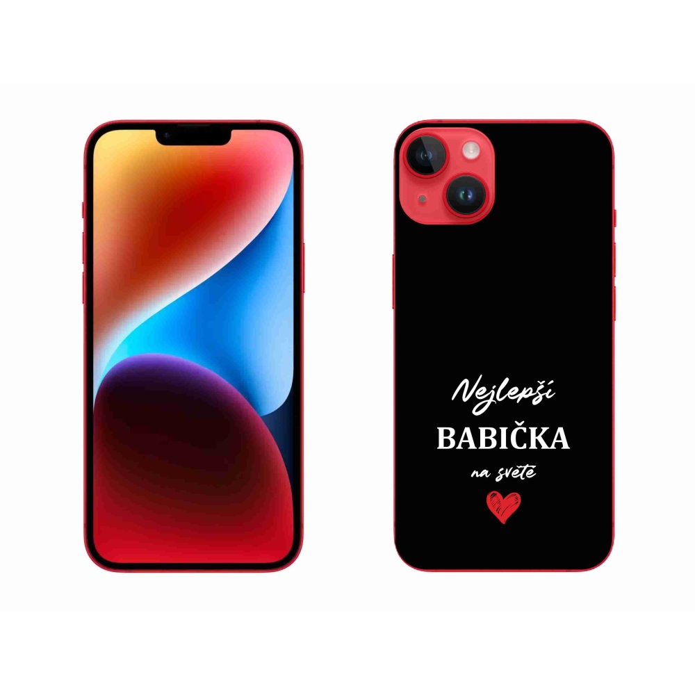 Gél borítás mmCase iPhone 14 Plus készülékhez - Best Grandma 1 fekete háttér