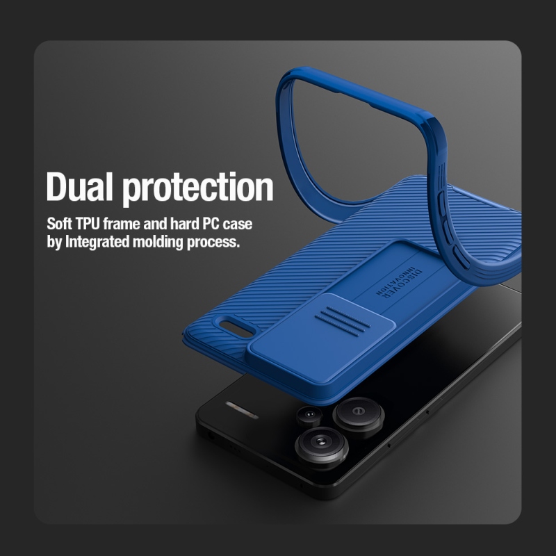 Nillkin CamShield PRO hátlap a Xiaomi Redmi Note 13 Pro+ 5G fekete színhez