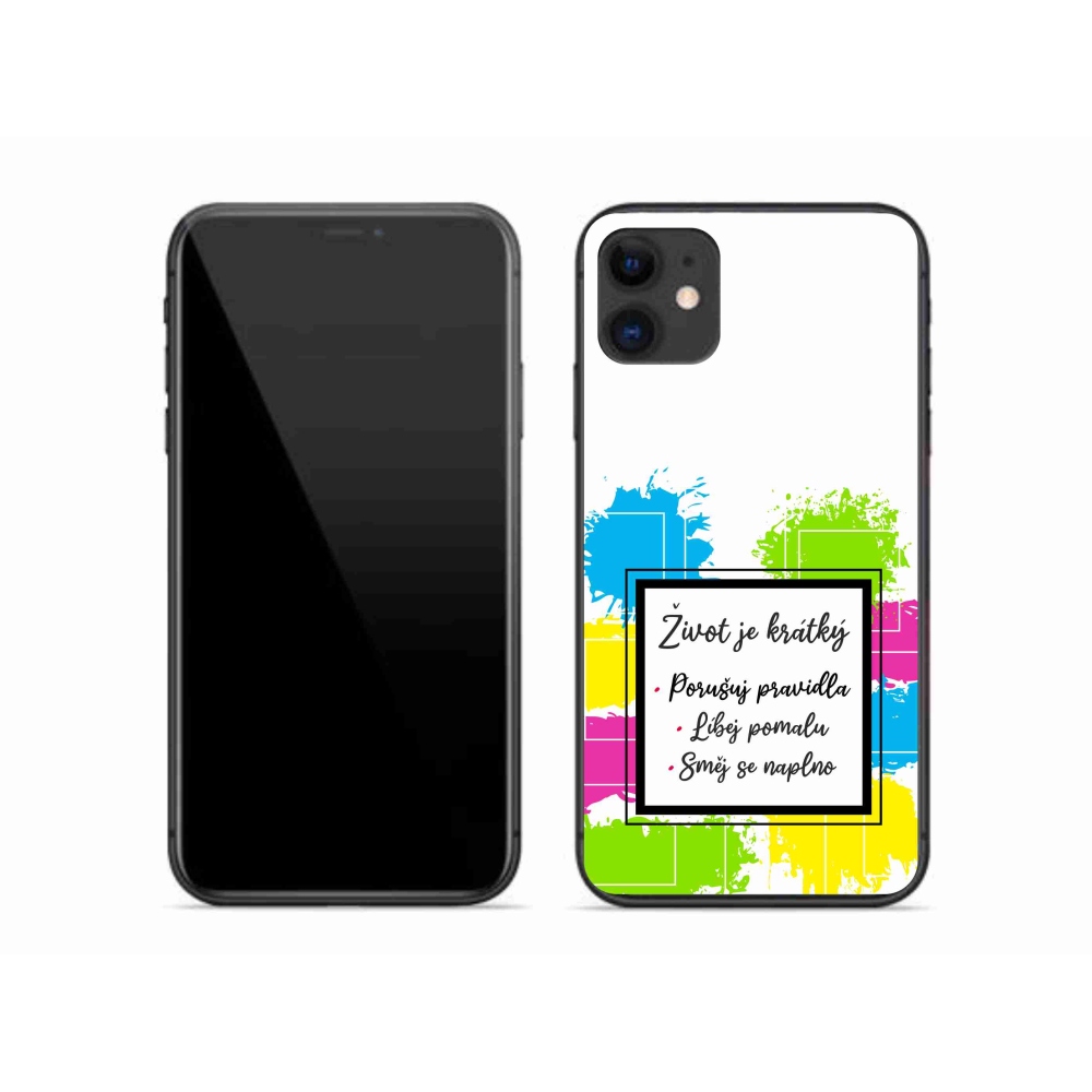 Gél borítás mmCase iPhone 11 készülékhez - idézet 5 fehér háttér
