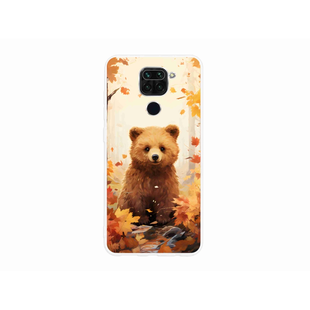 Gél borító mmCase a Xiaomi Redmi Note 9-hez - medve az erdőben