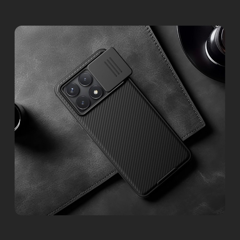 Nillkin CamShield PRO hátlap a Poco F6 Pro számára Fekete