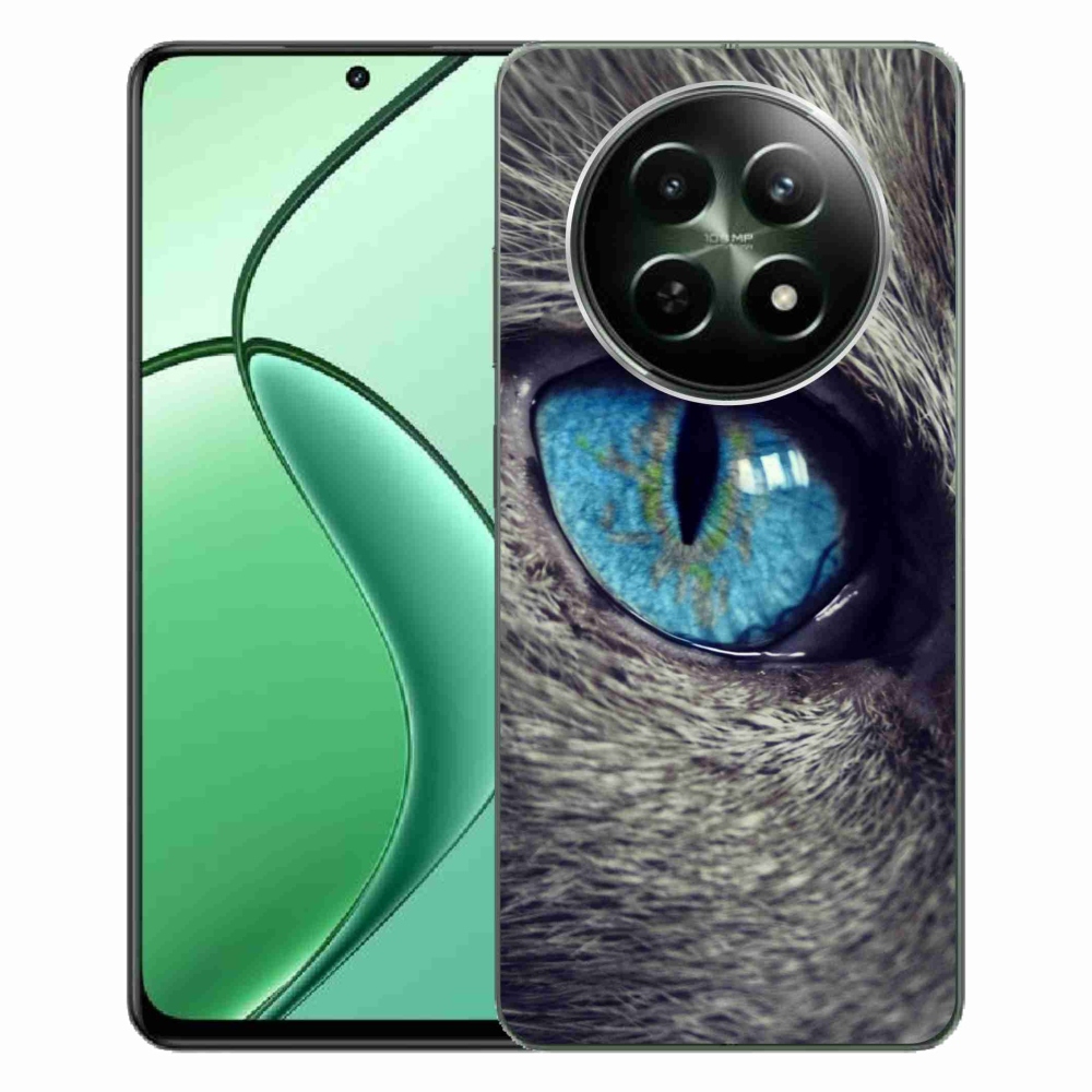 Gél borítás mmCase a Realme 12 5G/12x 5G készülékhez - kék macskaszem
