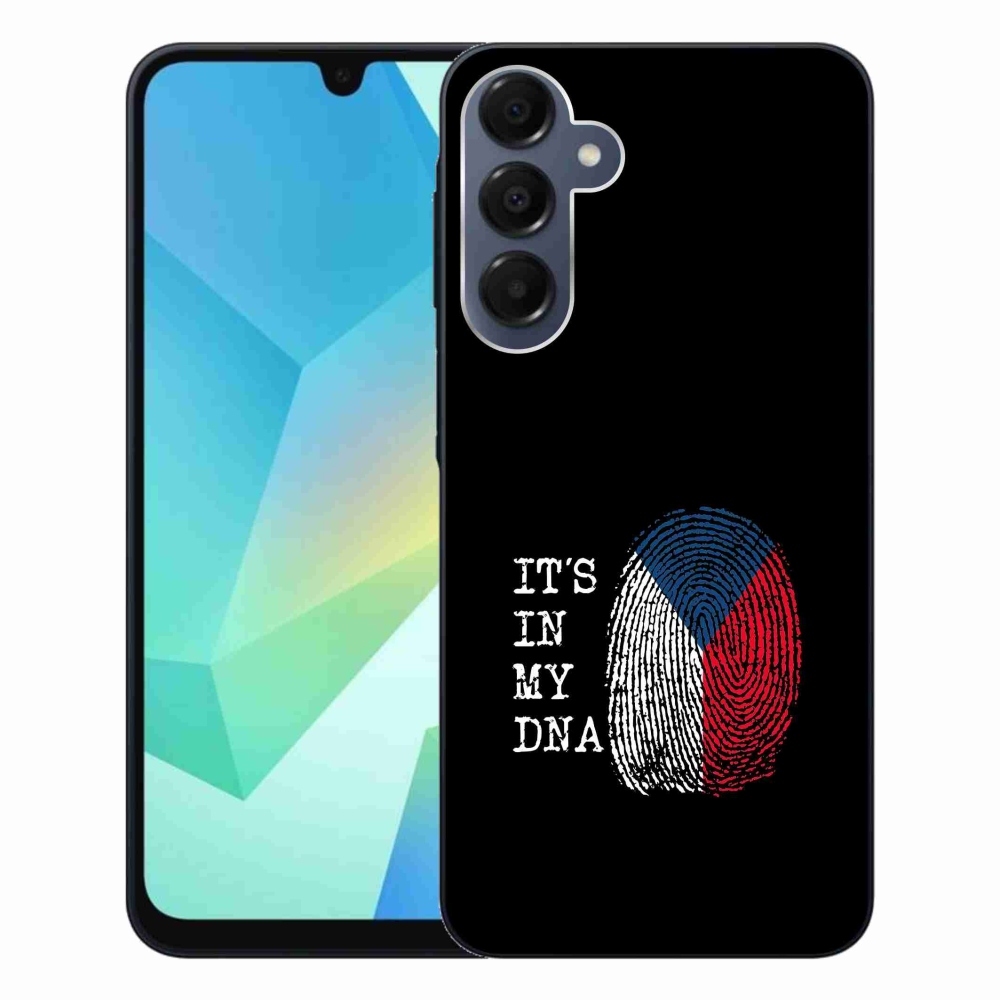 Zselés borítás mmCase Samsung Galaxy A16 4G/5G - zászlós ujjlenyomat fekete háttérrel