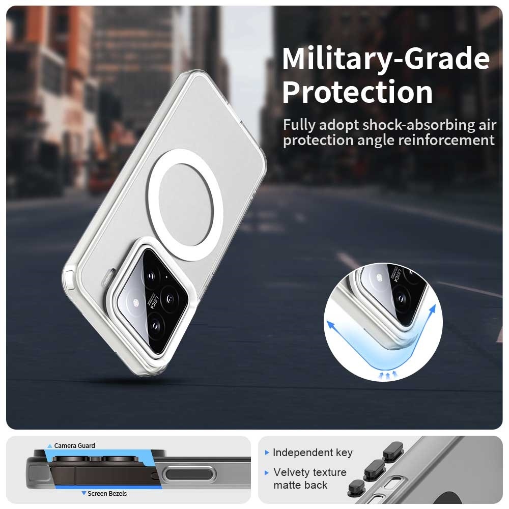 Candy zselés tok MagSafe-val a Xiaomi 15 Pro-n - fehér