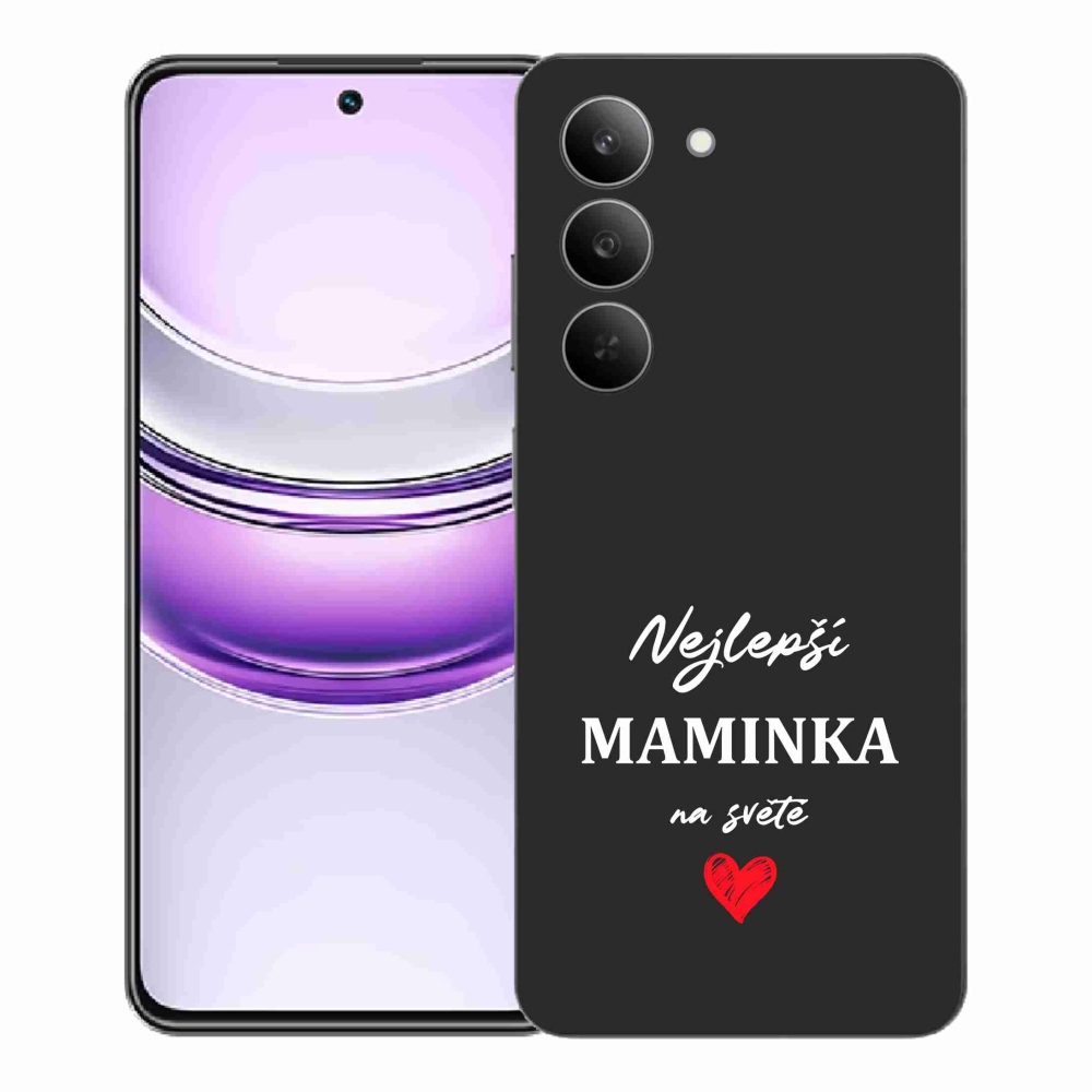 Gél borító mmCase a Realme 14x 5G - legjobb anya 1 fekete háttérrel