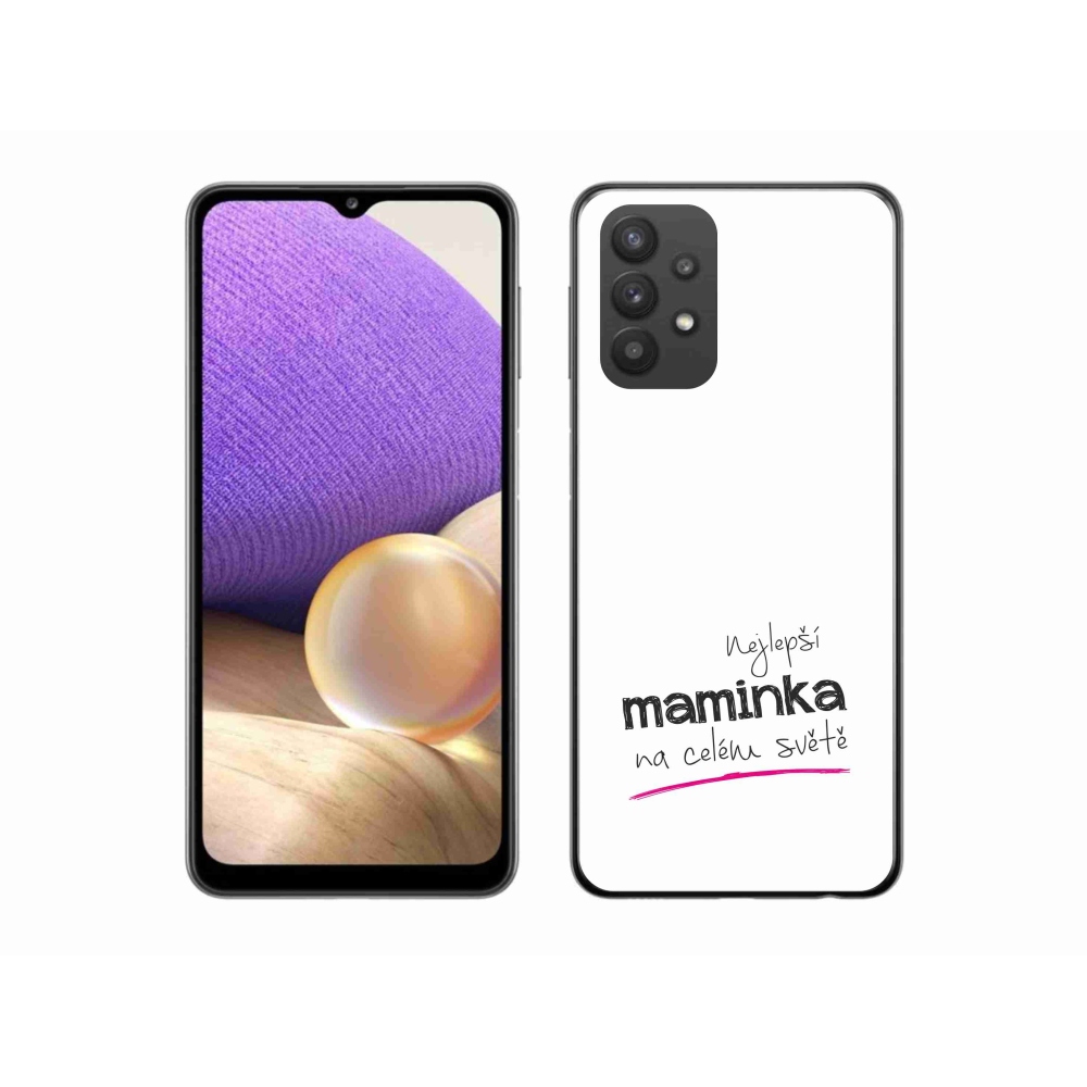 Gél borító mmCase Samsung Galaxy A32 5G - legjobb anya 4 fehér háttérrel