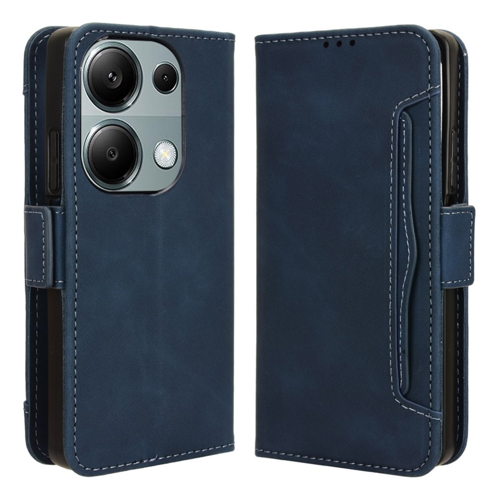 Kártyás könyv tok Xiaomi Redmi Note 14S/Note 13 Pro 4G/Poco M6 Pro - kék