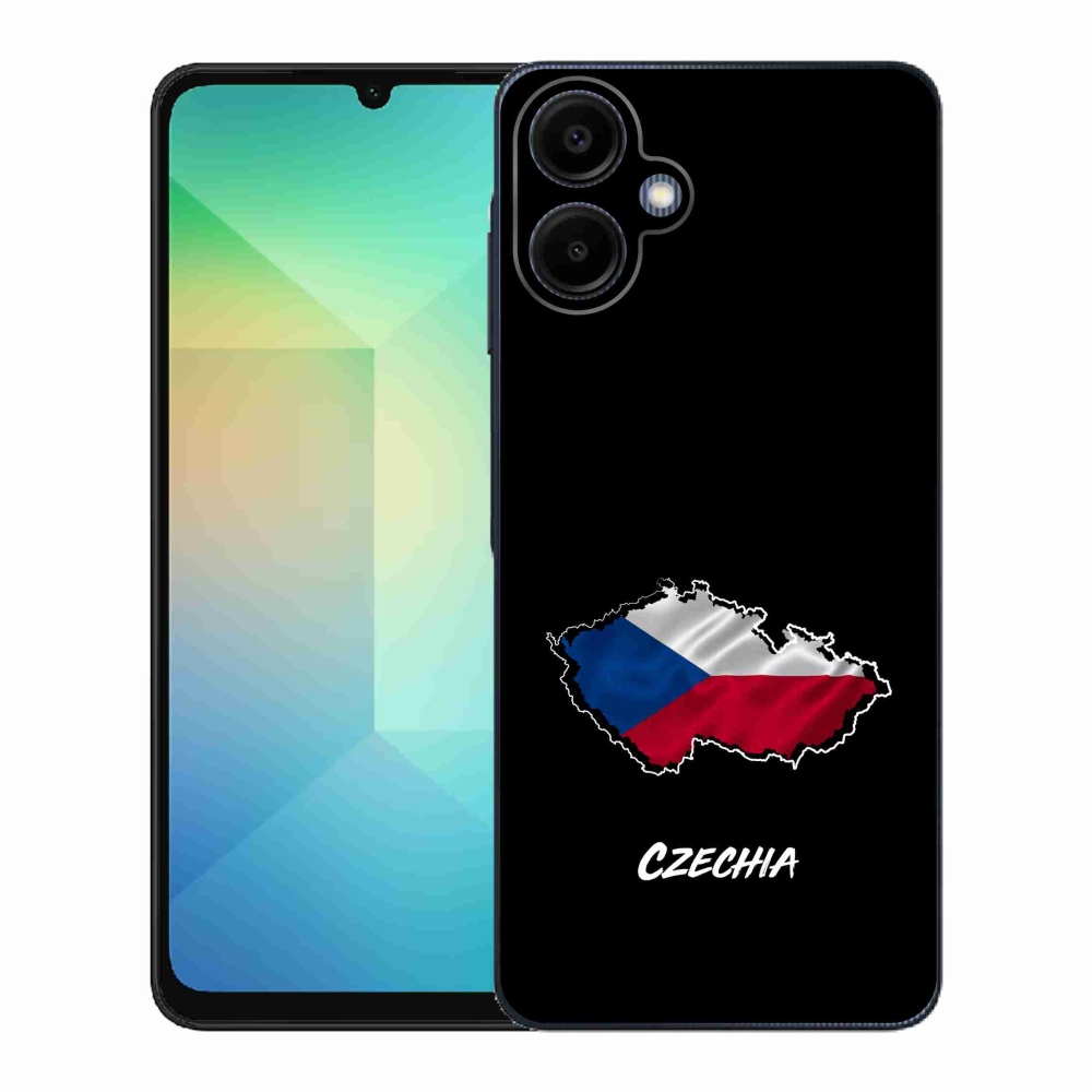 Gél borító mmCase Samsung Galaxy A06 4G - Csehország fekete háttérrel
