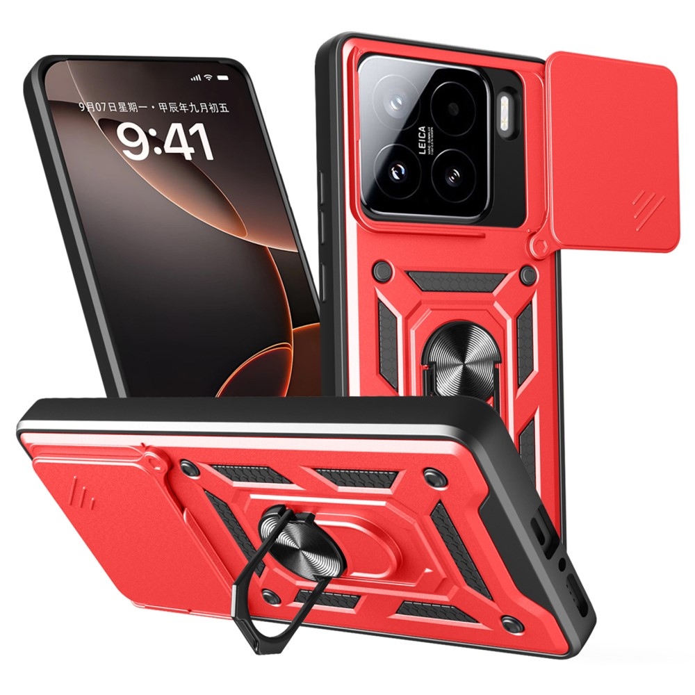 Csúszásálló borítás a Xiaomi 15-öshöz - piros