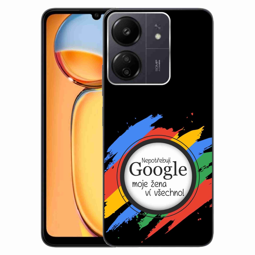 Gél borítás mmCase a Xiaomi Poco C65/Redmi 13C - a nő mindent tud fekete háttérrel