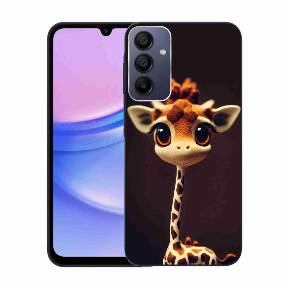 Zselés borítás mmCase Samsung Galaxy A15 4G/5G - kis zsiráfhoz