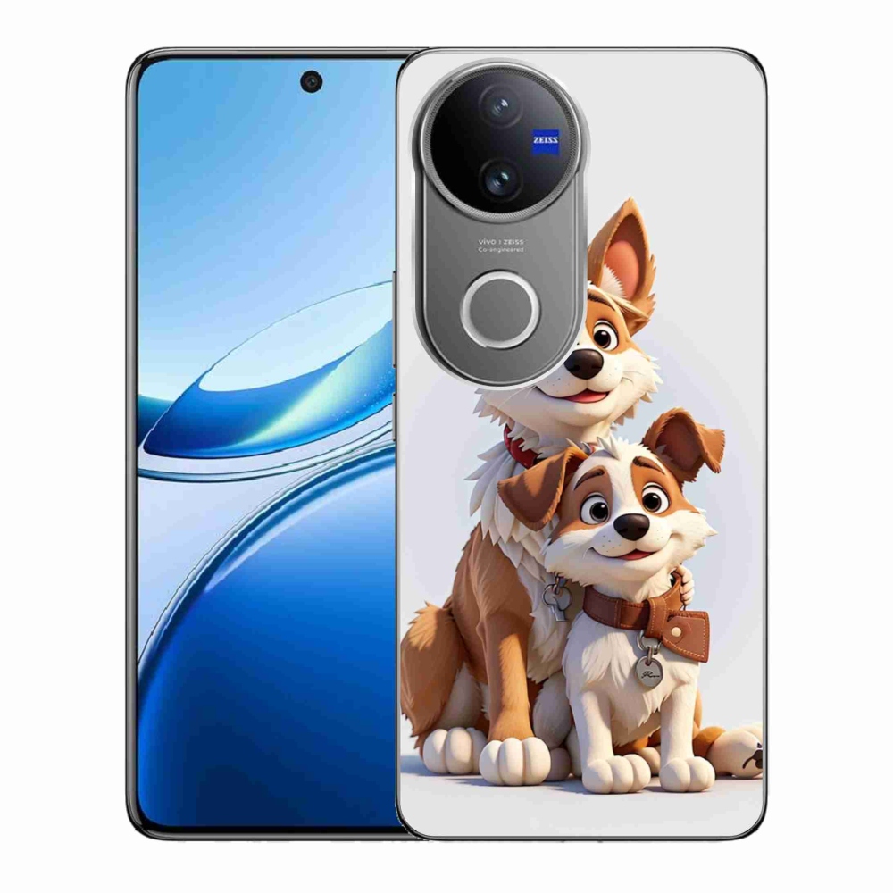 Gélburkolat mmCase a Vivo V50 5G-n - kutyák rajzolása