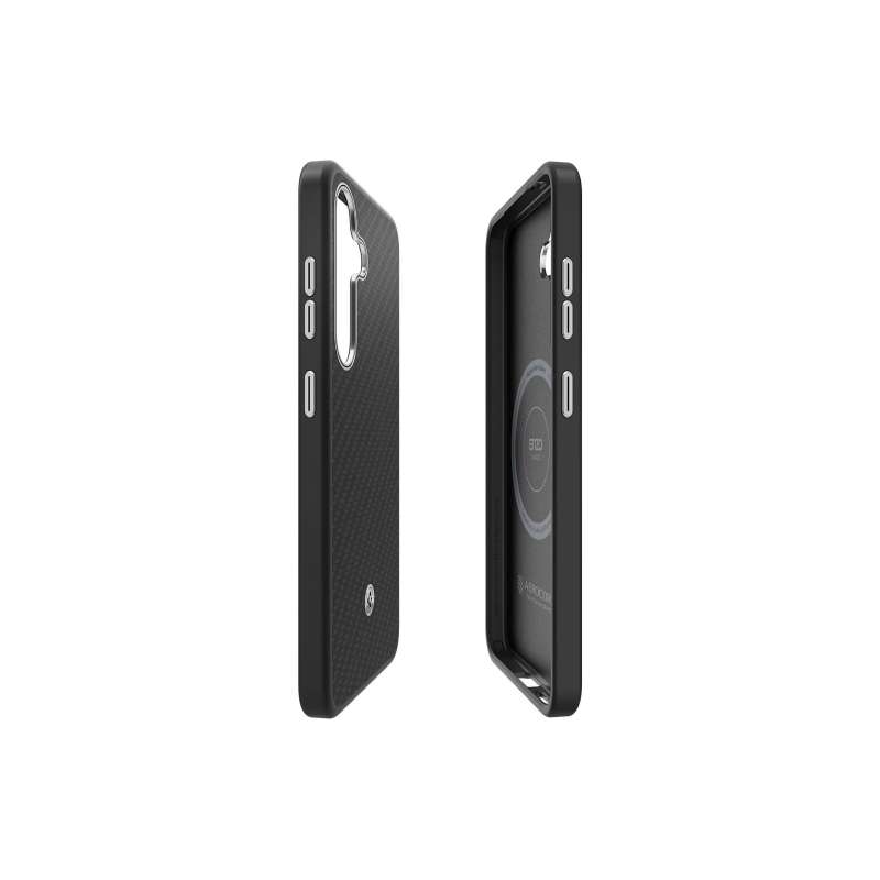 GP-FPS936PGA Samsung by Spigen Enzo Aramid mágneses borító Galaxy S25+ Fekete ezüst