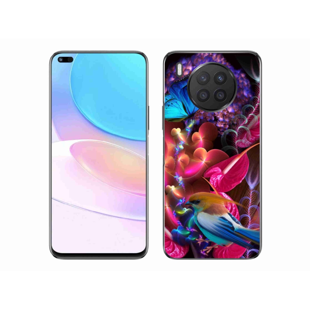 Gél borító mmCase a Huawei Nova 8i készülékhez - színes virágok