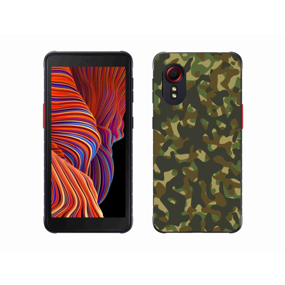 Zselés borítás mmCase Samsung Galaxy Xcover 5 készülékhez - terepszínű minta 1