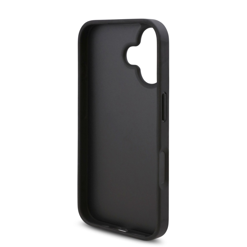 Karl Lagerfeld PU Saffiano Karl és Choupette hátlap iPhone 16 Plus készülékhez Fekete
