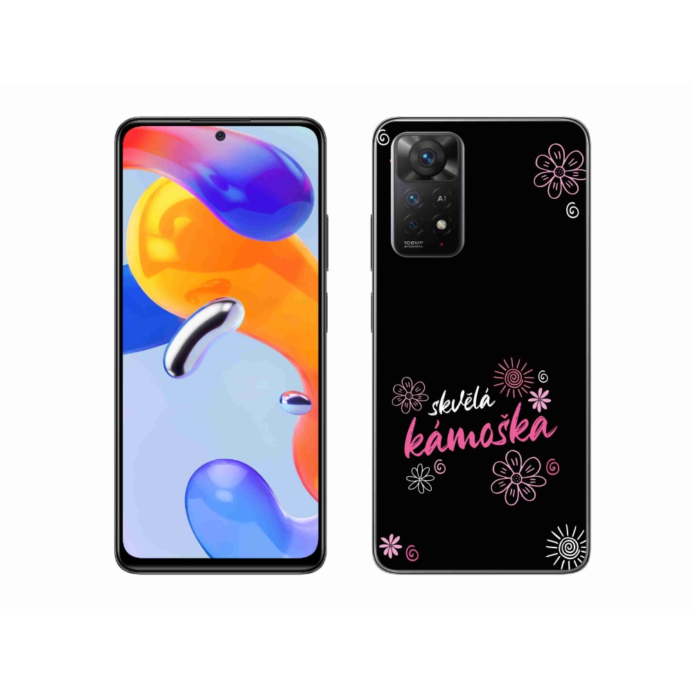 Gél borítás mmCase a Xiaomi Redmi Note 11 Pro 4G/5G - nagyszerű haver fekete háttérrel