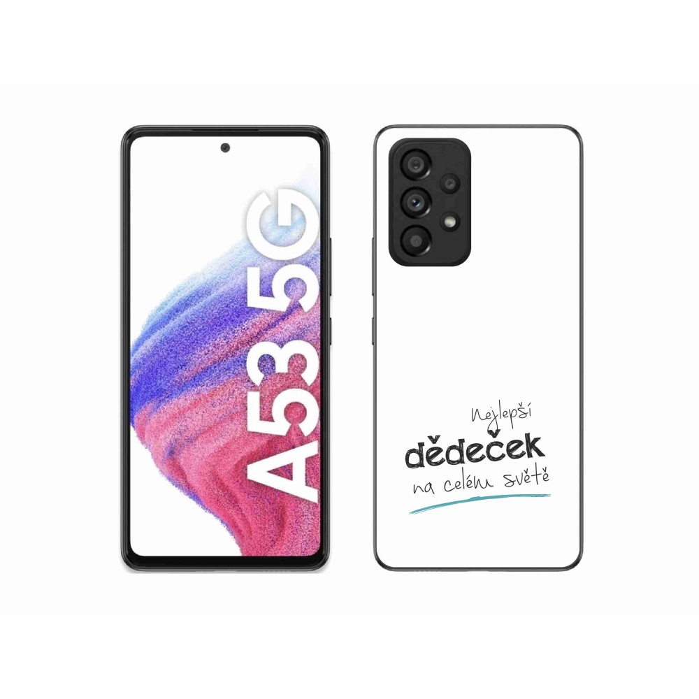 Gél borító mmCase Samsung Galaxy A53 5G - a legjobb nagypapa 3 fehér háttérrel